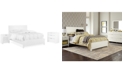 Furniture Tribeca White 3-Piece Bedroom Set (California King Bed, Nightstand, 3-Drawer Chest)